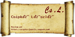 Csipkó László névjegykártya