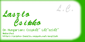 laszlo csipko business card